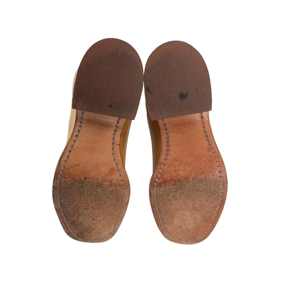 Frye Vintage Banana Yellow Leather Campus Boots Size 6.5 - Picture 12 of 13